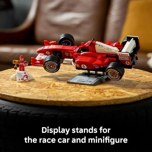 LEGO Icons Ferrari F2004 & Michael Schumacher Building Set for Adults, Ages 18+ - Ferrari F1 Bedroom, Home Office, Desk Decor - Gift Ideas for Men, Women & Fans - 11375 in Kuwait