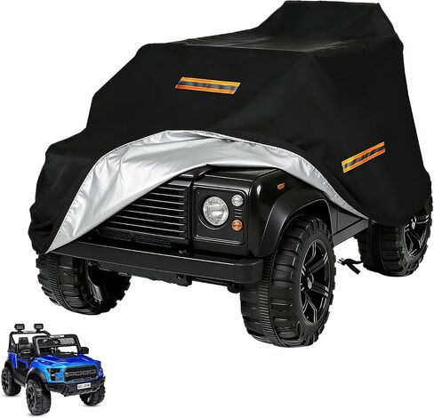 Kids Ride-On Toy Car Cover, Outdoor Water Resistant Protection Cover for Electric Battery Powered Children Wheels Toy Vehicles Quad ATV Car-Universal Fit, Water Resistant All-Weather Protection (210D) in Saudi Arabia