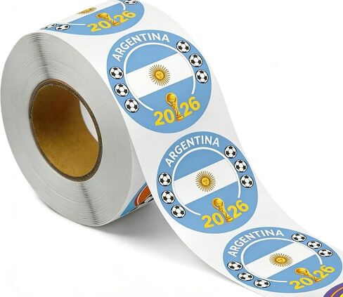 500Pcs Brazil World Cup Sticker Labels, Waterproof Soccer Stickers, 1 Inch Self Adhesive Sealing Decals, for Envelope Seals, Gift Bags Packaging, Water Bottles(Brazil) in Kuwait