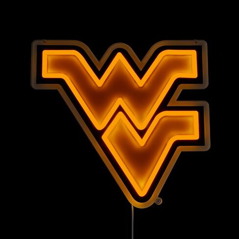 لافتة مضيئة LED مرخصة رسميًا من NCAA West Virginia Mountaineers، مقاس 15 بوصة عرض × 14.28 بوصة ارتفاع - مثالية للمعجبين والخريجين in Kuwait