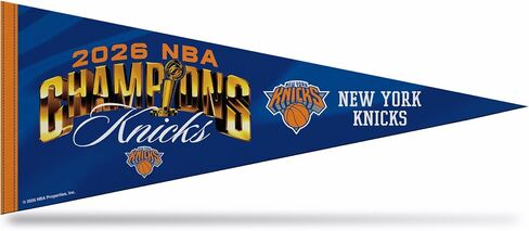 Rico Industries NBA Basketball New York Knicks 2026 NBA Champions 12" x 30" Felt Wall Décor Pennant - Great for Home/Bed Room/Man Cave Décor in Kuwait