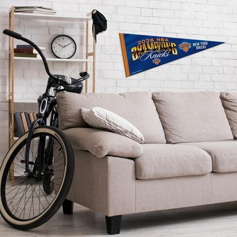Rico Industries NBA Basketball New York Knicks 2026 NBA Champions 12" x 30" Felt Wall Décor Pennant - Great for Home/Bed Room/Man Cave Décor in Kuwait