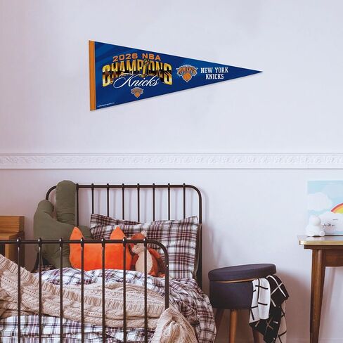 Rico Industries NBA Basketball New York Knicks 2026 NBA Champions 12" x 30" Felt Wall Décor Pennant - Great for Home/Bed Room/Man Cave Décor in Kuwait