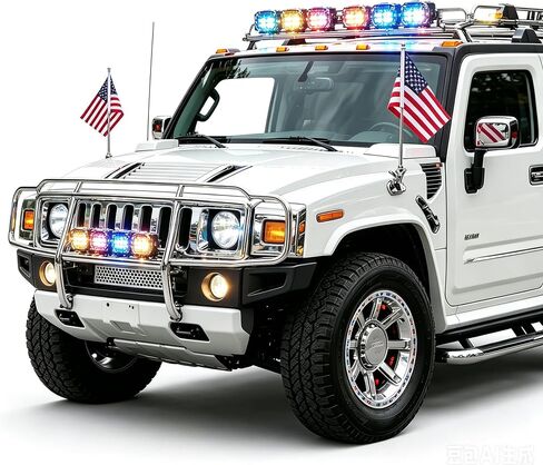 Sports Fan Car Flag with Pole - American Flag for Truck/Car, Heavy Duty Car Flag Holder with Suction Cups, American Car Flag Mount Banner for Window - Auto Accessories (2-Pack Upgraded) in Kuwait