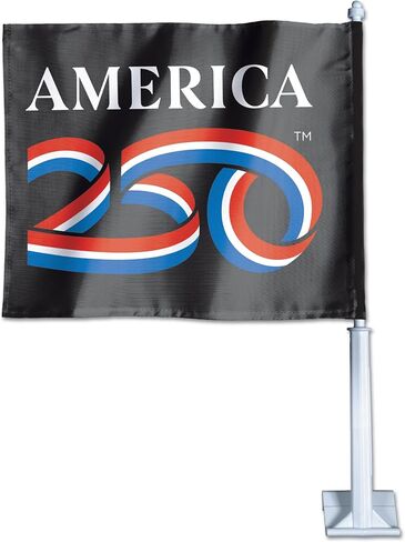 WinCraft Car Flag 11.75" x 14" Patriotic America 250 Logo in Kuwait