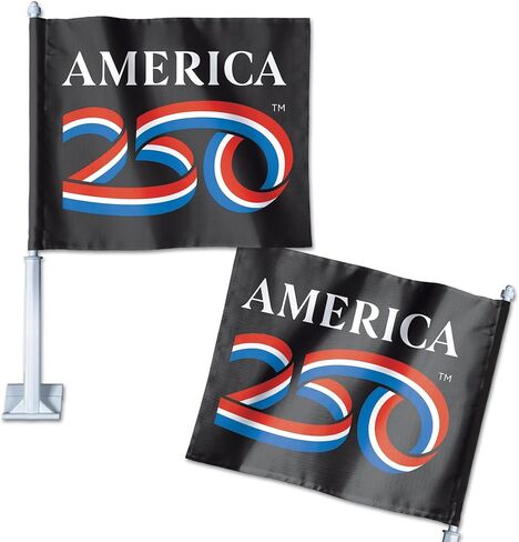 WinCraft Car Flag 11.75" x 14" Patriotic America 250 Logo in Kuwait