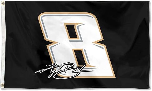 Autographed Checkered Racing Flag Kyle Busch #8 Flag Banner 3x5Feet for Car Fans with Brass Grommets in Kuwait