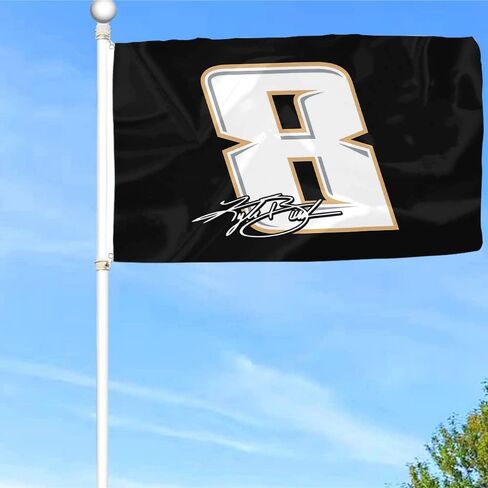 Autographed Checkered Racing Flag Kyle Busch #8 Flag Banner 3x5Feet for Car Fans with Brass Grommets in Kuwait