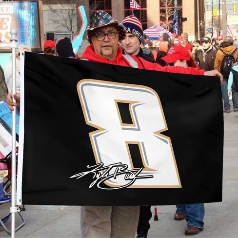 Autographed Checkered Racing Flag Kyle Busch #8 Flag Banner 3x5Feet for Car Fans with Brass Grommets in Kuwait