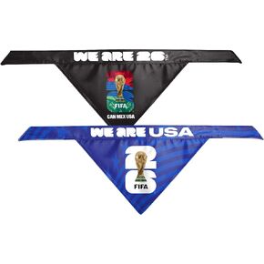 Littlearth Pet Bandana, 2-Pack – Officially Licensed FIFA World Cup 2026 in Saudi Arabia