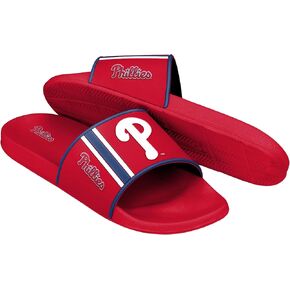 FOCO Philadelphia Phillies Slides for Men MLB Molded EVA Foam Sandals | Water Resistant, Officially Licensed in Saudi Arabia