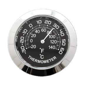 Temperature Measuring Instrument Auto Car Vehicle Thermometer/Hygrometer Clock Mini Small Classic Dashboard Thermometer Car Cool Decoration Metal Alloy (Blue) in Kuwait