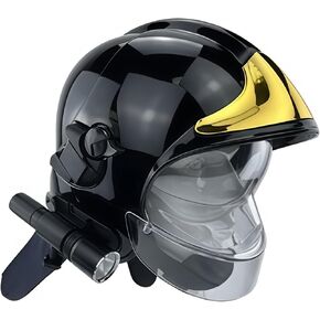 F1 Fire Helmet, Heat Resistant Firefighter Helmet with Dual Goggles, Flashlight Holder, for Firefighting & Rescue in Kuwait