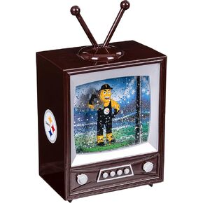 NFL Pittsburgh Steelers Snow Globe Lantern, Vintage TV Water Globe with Lights & Swirling Glitter, Battery Operated Christmas Football Tabletop Decoration, Memorabilia Gift for Men & Women Fans in Saudi Arabia