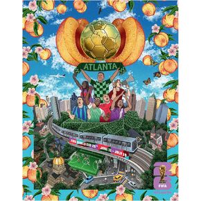 FIFA World Cup Tournament Atlanta Magnet – Officially Licensed FIFA World Cup Magnet – Vibrant Host City Design – Durable Strong Hold – Perfect for Fridges, Lockers & Collectors in Saudi Arabia
