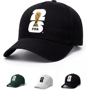 قبعة البيسبول الرسمية لكأس العالم FIFA 2026، قبعة قطنية لمشجعي كرة القدم، قبعة رياضية لكرة القدم قابلة للتعديل للرجال والنساء أثناء السفر في الهواء الطلق in Kuwait