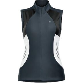 Little Donkey Andy Women's Half Zip Breathable Cycling Vests Reflective Sleeveless Jerseys Shirts Running 4 Rear Pockets in Kuwait