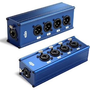 2Pack XLR over Ethernet 4 Channel Audio over Ethernet XLR to Cat5 Adapter, Dmx Network Extender XLR TRS to RJ45 Ethercon Cat 5 Cat6 Long Distance Audio Signal Transmission Extension in Saudi Arabia