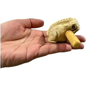 جويرو الضفدع الخشبي، آلة إيقاعية موسيقية مع مهاجم، لمسة نهائية من الخشب الطبيعي (2 بوصة صغير) in Kuwait