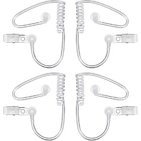 Gejoy 4 Packs Spy Ear Piece Toys Security Headset Earpiece Agent Spy Earpiece Costume Prop, Snap On Replacement Acoustic Tube for 2-Way Radio Audio Headsets in Saudi Arabia