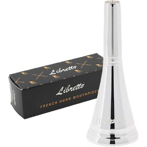 Libretto French Horn Mouthpiece, Silver Plated, Balanced Tone, Comfortable Rim for Students and Beginners in Saudi Arabia