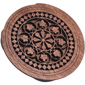Acoustic Guitar Soundhole Cover, Wooden Sound Hole Cover Block Feedback Buffer For Pickguard with Mahogany Wood for EQ Folk Guitars (3) in Kuwait