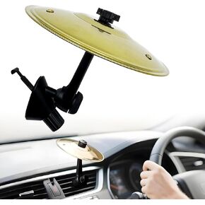 Car Air Vent Musical Cymbal Kit - Mini Crash Cymbal + Drum Stick, Playful Accessory for Music Enthusiasts, Sturdy Compact Fit for Most Cars (Gold) in Kuwait