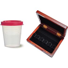 كوب Bassoon Reed Soaker مع غطاء بلون عشوائي وعلبة من القصب الخشبي Reed123 (لمدة 5 قصب) حزمة [حمراء] in Kuwait