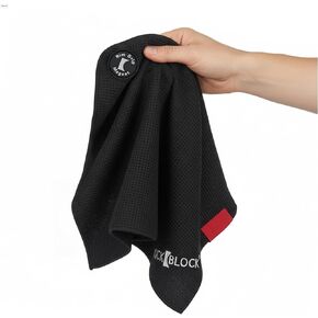 KickBlock RimGrip Magnetic Drummer Towel - Waffle Microfiber Drum Kit Accessory with Neodymium Rim Magnet - Fast Drying Sweat Control Towel for Drummers - Includes Breathable Mesh Carry Bag in Kuwait