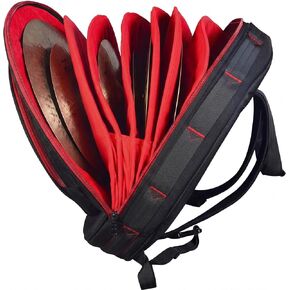 22" Drum Cymbal Bag for Gigging Musicians - Double Layer 12mm Padded Case with 6mm Divider, Handles & Backpack Straps in Kuwait