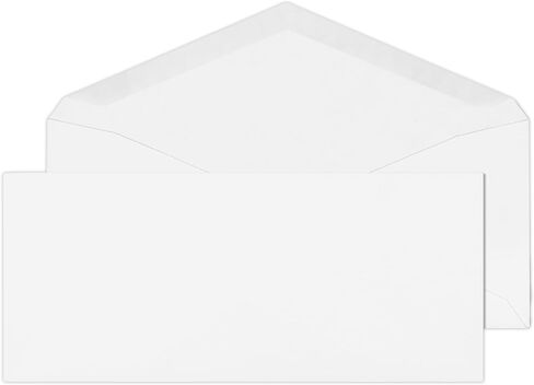 #9 Envelopes Letter Size - 80 Pack - 3 7/8 x 8 7/8 inch White Business Envelopes with Gummed Seal - Return Mailing Envelopes - Legal Envelopes for Checks, Invoices, Statements - 24lb Plain Envelopes in Saudi Arabia