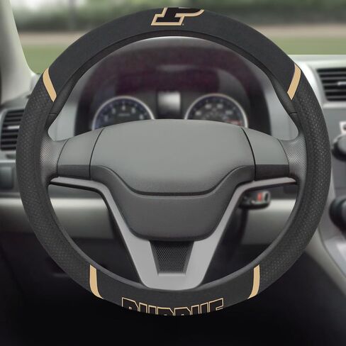 FANMATS 25594 Purdue Boilermakers Embroidered Steering Wheel Cover in Kuwait