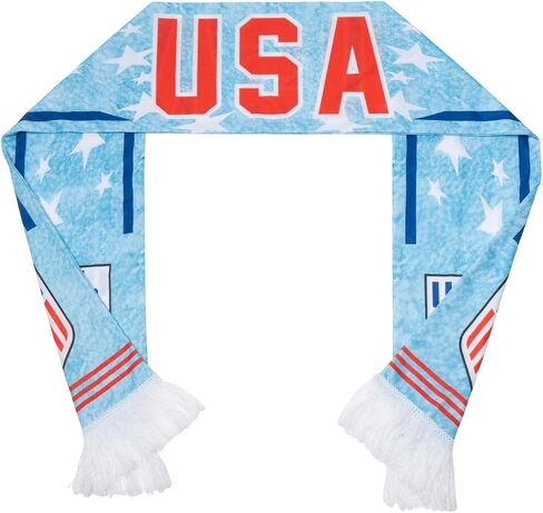 World Cup 2026 Scarf, Double-sided Printed Scarf for Men & Women, The US Soccer World Cup Vintage Classic Souvenir Scarfs for Soccer Fans' Gifts and Match Schedule Equipment，56.69" x 6.69" Size in Kuwait