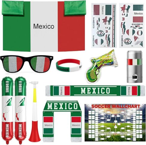 Soccer Fan Set, Soccer Fan Merch Gifts for Football Viewing Party, Ideal for Football Lovers in Saudi Arabia