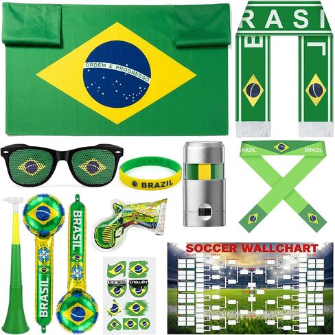 Soccer Fan Set, Soccer Fan Merch Gifts for Football Viewing Party, Ideal for Football Lovers in Saudi Arabia