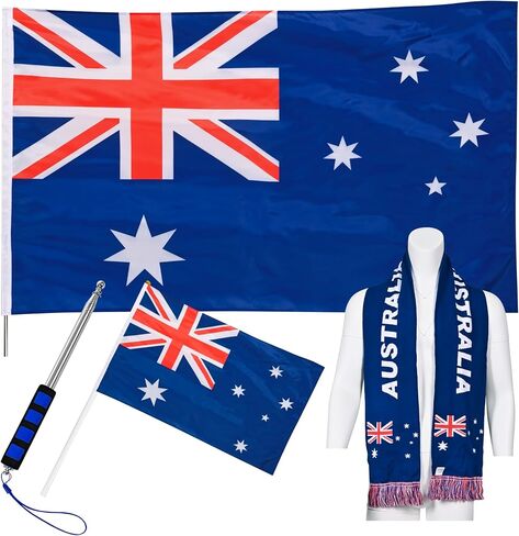 JAY CROFT Scarf Knitted Unisex Sports World Cup Warm, Soft Thick Country Body Hand Flag Flagpole, Football Outdoor 2026 in Kuwait