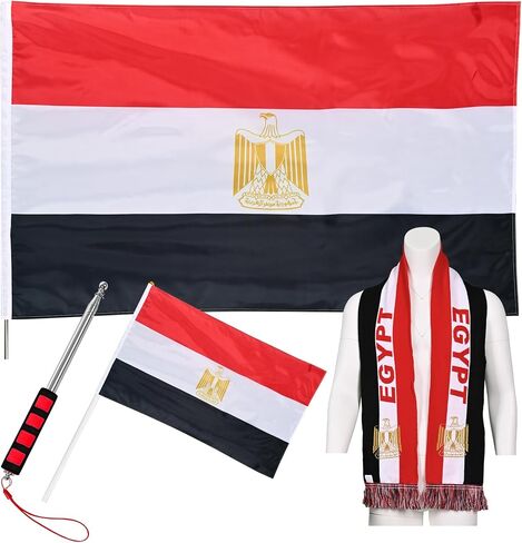 JAY CROFT Scarf Knitted Unisex Sports World Cup Warm, Soft Thick Country Body Hand Flag Flagpole, Football Outdoor 2026 in Kuwait