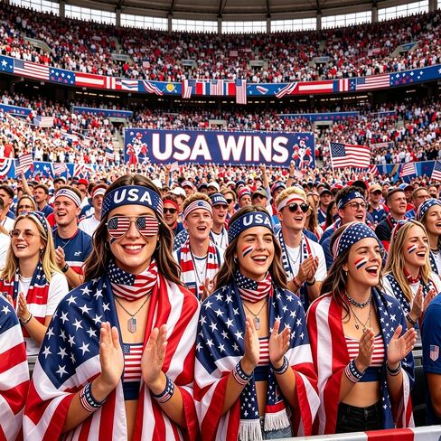 2026 World Soccer Sport Cup USA Fan Gear Kit - Patriotic Supporter Set for Game Day, Watch Parties & National Celebrations with American Flag Scarf,Headband,Wristbands,Face Paint,Necklace,Sunglasses in Kuwait