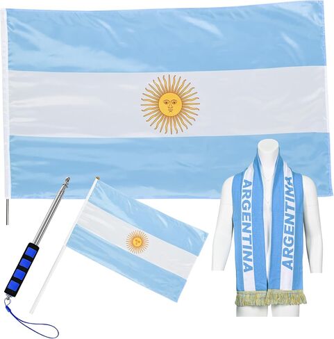 JAY CROFT Scarf Knitted Unisex Sports World Cup Warm, Soft Thick Country Body Hand Flag Flagpole, Football Outdoor 2026 in Kuwait