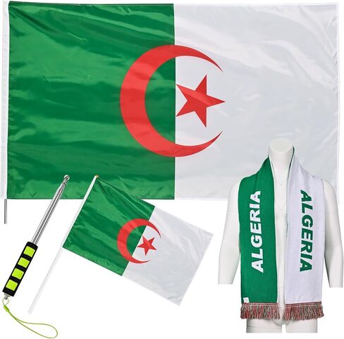 JAY CROFT Scarf Knitted Unisex Sports World Cup Warm, Soft Thick Country Body Hand Flag Flagpole, Football Outdoor 2026 in Kuwait