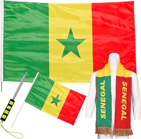 JAY CROFT Scarf Knitted Unisex Sports World Cup Warm, Soft Thick Country Body Hand Flag Flagpole, Football Outdoor 2026 in Kuwait