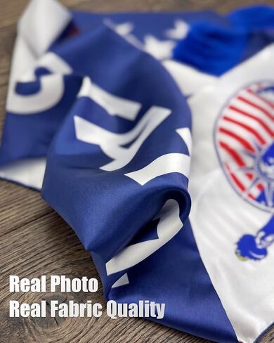 US Soccer Scarf 55.1x6.7 Inch Satin Double Sided Blue White with Tassels - Patriotic Flag Scarf for 2026 Soccer Fan Gear, 4th of July Accessories, Red White and Blue 250th Independence Day in Kuwait