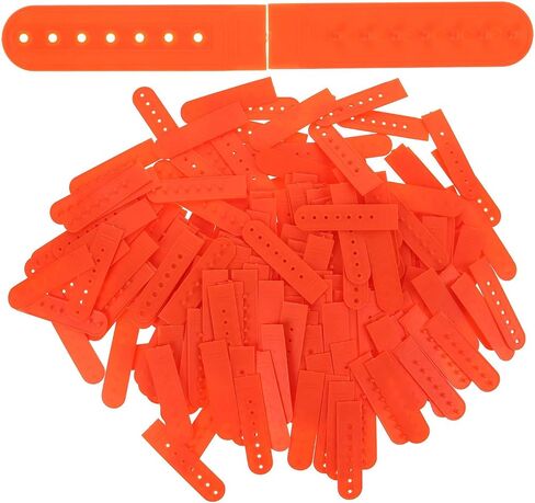 YARNOW 100pcs Orange Plastic Hat Snapback Cap Extenders with 7 Holes Replaceable Hat Repair Buckles Comfortable to Wear with Simple and Generous Design in Kuwait