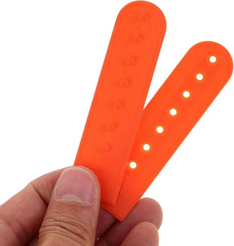 YARNOW 100pcs Orange Plastic Hat Snapback Cap Extenders with 7 Holes Replaceable Hat Repair Buckles Comfortable to Wear with Simple and Generous Design in Kuwait