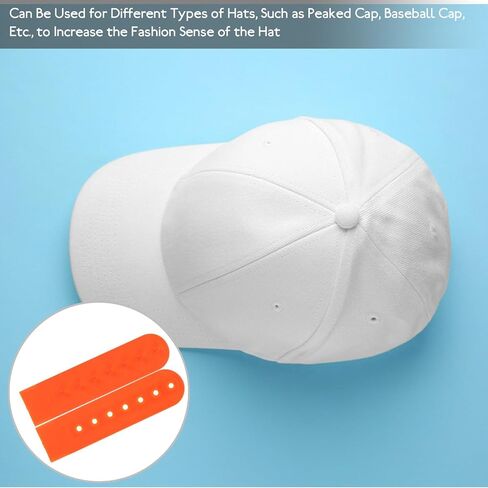 HANABASS 100pcs Orange Plastic Adjustable Hat Snapback Extenders 7 Holes for Baseball Hats Wear Resistant Cap Snapback Buckles Simple and Generous Design and Replacement in Kuwait