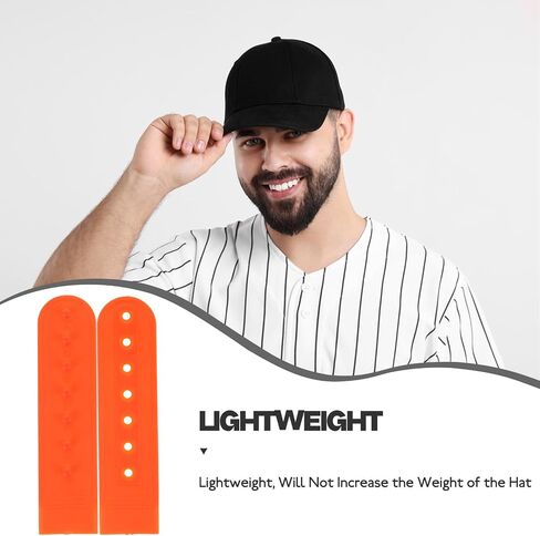 HANABASS 100pcs Orange Plastic Adjustable Hat Snapback Extenders 7 Holes for Baseball Hats Wear Resistant Cap Snapback Buckles Simple and Generous Design and Replacement in Kuwait
