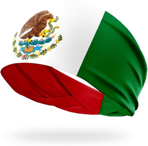 Mexican Country Flag Headbands,Sweat Bands Headbands Men Bandana Mexico Headband for Men Soccer Tennis Workout Costume in Kuwait