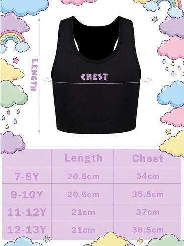 Geyoga 12 Pieces Girls Dance Tank Top Racerback Crop Top Sleeveless Dance Outfit for Ballet Hip Hop Athletic Wear in Kuwait
