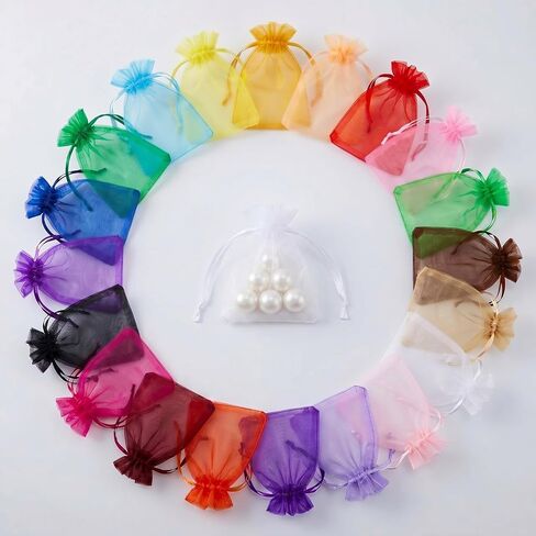 Nuogo 500 PCS أكياس أورجانيات أكياس الزفاف مع الأكياس ذات الأكياس ذات الحلوى المتعددة الحلوى (2.8 × 3.5 بوصة) in Kuwait