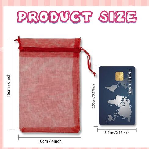 Nuogo 500 PCS أكياس أورجانيات أكياس الزفاف مع الأكياس ذات الأكياس ذات الحلوى المتعددة الحلوى (2.8 × 3.5 بوصة) in Kuwait